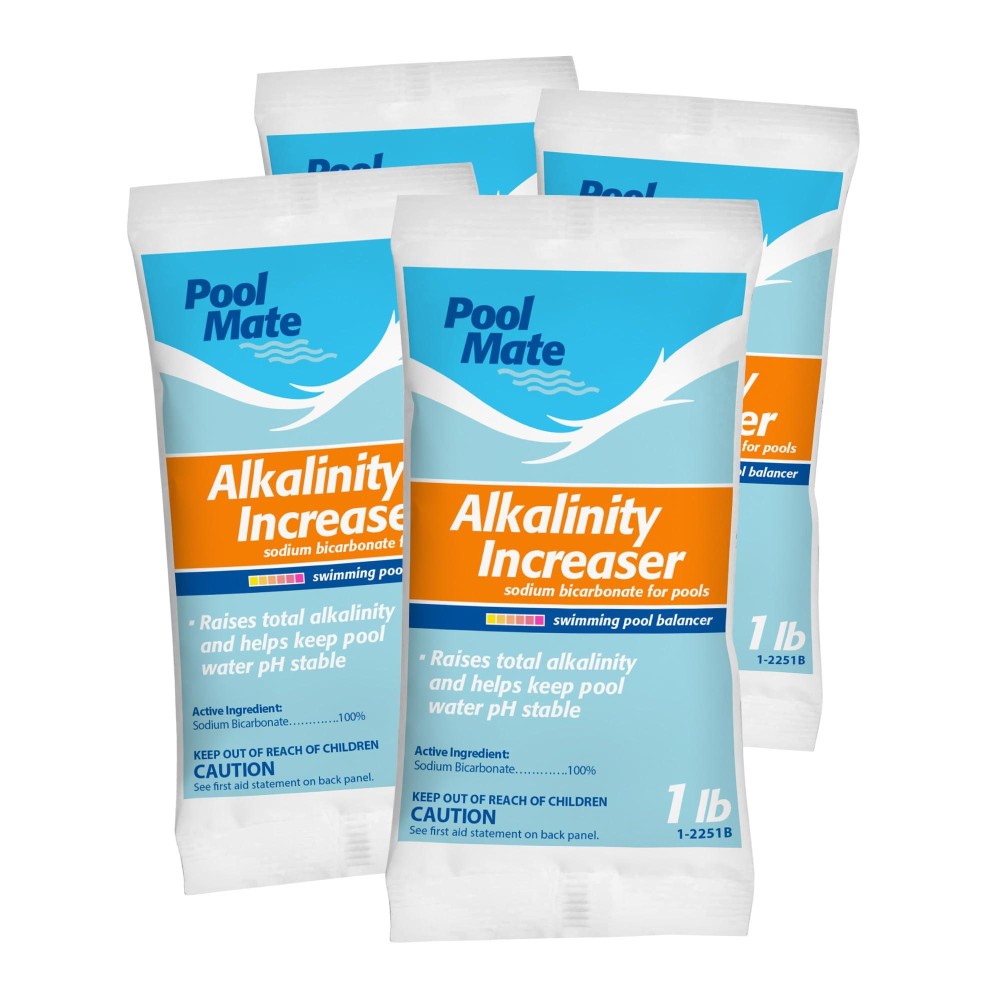 Pool Mate 12251B04 Alkalinity Increaser For Swimming Pools 1Pound 4Pack