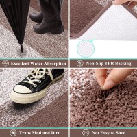 Vaukki Indoor Doormat Entryway Door Rug Non Slip Absorbent Mud Trapper Mats Lowprofile Inside Floor Mats Soft Machine Washab