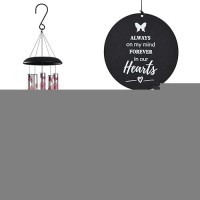 Memorial Wind Chimes For Loss Of Loved One - Pink Rose Wind Chimes For Outside  Sympathy Gifts For Remembrance Of Mother And Father Windchimes In Memory Of Loved One