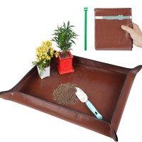 Onlysuki 395 X 315 Large Repotting Mat For Indoor Plants Transplanting And Dirt Control Portable Potting Tray For Plant