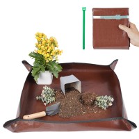 Onlysuki 268X268 Repotting Mat For House Plants Transplanting Control Mess Foldable Waterproof Gardening Tray Mat Gardeni