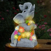 Richie Womens Gifts Solar Statues For Garden Decor Outdoor Elephant Sculptures For Clearance Lights For Outside Lawn Ornaments