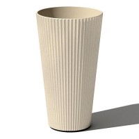 Veradek Demi Series Tall Planter For Porch  Patio  Backyard | Durable Plastic-Concrete Material | Modern D?Cor For Tall Plants  Grasses