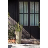 Veradek Demi Series Tall Planter For Porch  Patio  Backyard | Durable Plastic-Concrete Material | Modern D?Cor For Tall Plants  Grasses