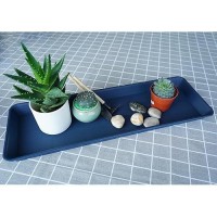 Vuwez 2 Pack Of Plastic Plant Tray Saucer Rectangular 30 Inch Plant Trays Saucers For Indoors Outdoor Plant Water Drip Tray Fo