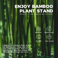 Bamworld Plant Stand Indoor 6 Tier Bamboo Corner Plant Shelf For Multiple Plants Tall Tiered Flower Stand For Window Garden Bal