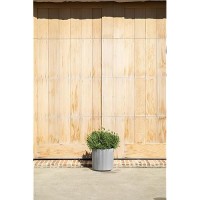 Veradek Demi Series Round Planter For Porch  Patio  Backyard | Durable Plastic-Concrete Material | Modern D?Cor For Tall Plants  Flowers