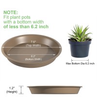 Qdbnw Plant Saucer 8 Inch Of 3 Pack Brown Drainage Drip Trays For Flower Pot Heavy Duty Plastic Planter Plate Water Catcher For