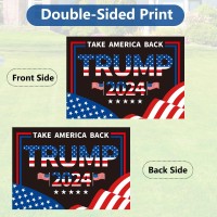 Probsin Trump 2024 Yard Sign With Metal H Stakes Double Sided 12 X 17 Trump Take America Back Black Signs Voted For Trump Ou