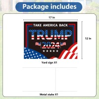 Probsin Trump 2024 Yard Sign With Metal H Stakes Double Sided 12 X 17 Trump Take America Back Black Signs Voted For Trump Ou