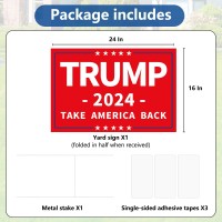 Probsin Trump 2024 Yard Sign With Metal H Stakes Double Sided 16 X 24 Trump Take America Back Red Signs Voted For Trump Outd