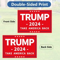 Probsin Trump 2024 Yard Sign With Metal H Stakes Double Sided 16 X 24 Trump Take America Back Red Signs Voted For Trump Outd