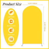 Arch Backdrop Cover 66Ft Wedding Arch Cover Spandex Fitted Arch Covers Stretchy Cardboard Chiara Backdrop Stand Fabric Yellow