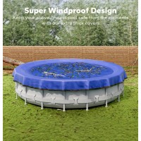 Poolhacker2024 Upgrade 28 Ft Round Winter Pool Cover Round Pool Cover 28Ft Round Above Ground 4 Foot Overlap Extra Thick 42