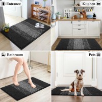 Vaukki Indoor Doormat Entryway Door Rug Non Slip Absorbent Mud Trapper Mats Lowprofile Inside Floor Soft Machine Washable Lar