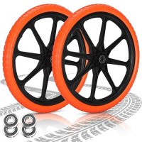 Upgraded 20X195 Flat Free Wheels Compatible With Rubbermaid Wheelbarrow Wheels 20 Flat Free Tires With 58 Bearing 34