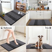 Vaukki Indoor Doormat Entryway Door Rug Non Slip Absorbent Mud Trapper Mats Lowprofile Inside Floor Soft Machine Washable Lar