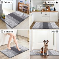 Vaukki Indoor Doormat Entryway Door Rug Non Slip Absorbent Mud Trapper Mats Lowprofile Inside Floor Soft Machine Washable Lar