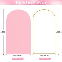 Wokceer 72 Ft Wedding Arch Backdrop Stand And Arch Cover Metal Arch Stand With Arch Stand Cover For Birthday Party Wedding Cere