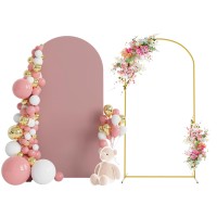 Wokceer 66 Ft Wedding Arch Stand And Arch Cover Metal Arch Stand With Arch Stand Cover For Birthday Party Wedding Ceremony Bri