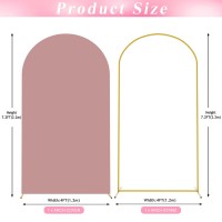 Wokceer 72 Ft Wedding Arch Stand And Arch Cover Metal Arch Backdrop Stand With Arch Stand Cover For Birthday Party Wedding Cer