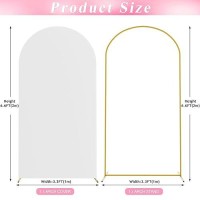 Wokceer 66 Ft Wedding Backdrop Arch Stand And White Arch Cover Metal Arch Stand With Arch Stand Cover For Birthday Party Weddi