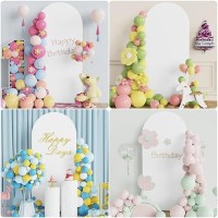 Wokceer 6 Ft Wedding Arch Backdrop Stand And White Arch Cover Metal Arch Stand With Arch Stand Cover For Birthday Party Wedding