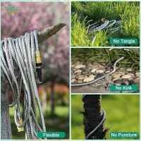 Metal Garden Hose 5Ft Stainless Steel 304 Water Hose Flexible No Kink Hose Lightweight Tough Rustproof For Yard Outdoor