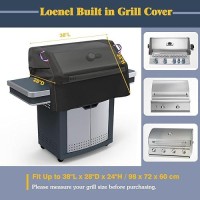 Loenel Built In Grill Cover For Outdoor Grill 38 Inch Bbq Grill Top Cover For Most 3437Inch Built In Grill Heavy Duty Waterpr