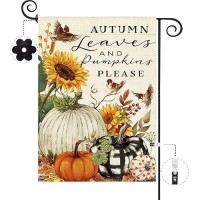 Baccessor Fall Pumpkins Sunflower Garden Flag 125 X 18 Inch Double Sided Autumn Leaves Harvest Thanksgiving Holiday Welcome Yar