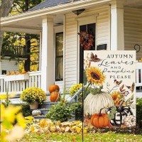 Baccessor Fall Pumpkins Sunflower Garden Flag 125 X 18 Inch Double Sided Autumn Leaves Harvest Thanksgiving Holiday Welcome Yar