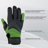 Gardening Gloves For Men And Women  Thorn Proof & Puncture Resistant Working Gloves  Gloves For Safety Work And Gardening  Gardening Gifts  Synthetic Leather Spandex Mechanic With Touchscreen Support