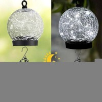 Wind Chimes Outdoor Solar Lights 42 Inch Large Sympathy Chime 15 Cool White Leds Crackled Glass Ball Birthday Gifts For Women D