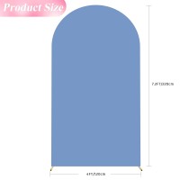 Wokceer 72Ft Wedding Arch Cover Spandex Fitted Wedding Arch Stand Covers Round Top Blue Chiara Arch Cover For Birthday Party Ce