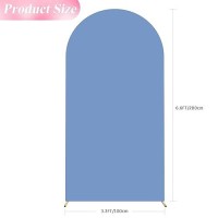 Wokceer 66Ft Wedding Arch Cover Spandex Fitted Wedding Arch Stand Covers Round Top Blue Chiara Arch Cover For Birthday Party Ce