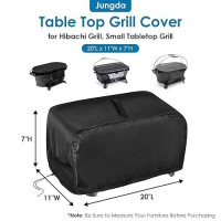 Jungda Grill Cover For Hibachi Grill Outdoor Waterproof Small Tabletop Grill Cover Heavy Duty Camping Bbq Grill Cover 20 X 11