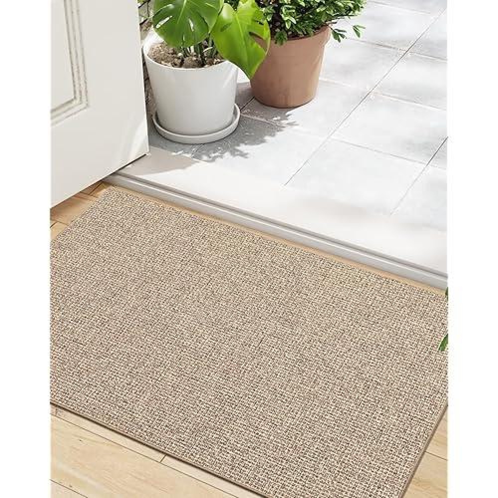 Lumi Indoor Doormat Low Profile Entryway Rug Ultrathin Non Slip Rubber Backing Welcome Mat Pet Friendly Stainresistant Door