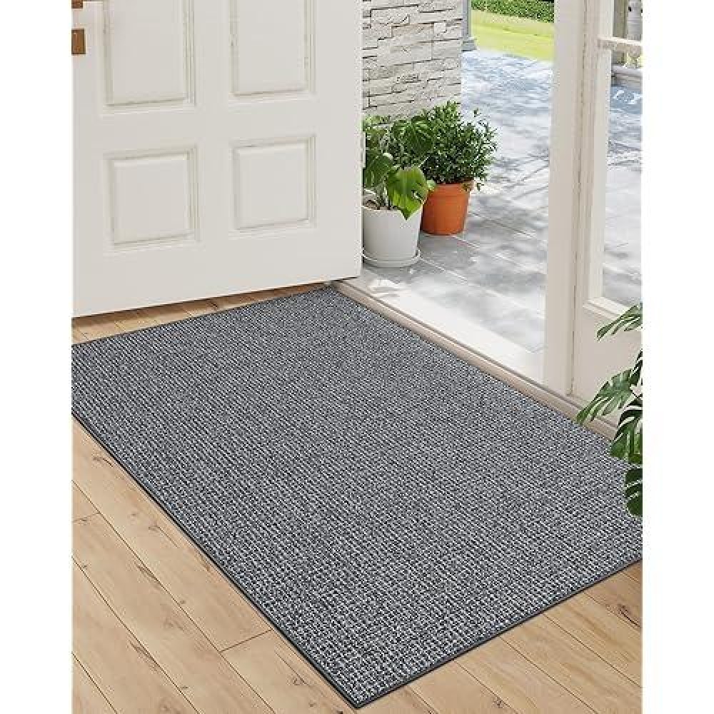 Lumi Indoor Doormat Low Profile Entryway Rug Ultrathin Non Slip Rubber Backing Welcome Mat Pet Friendly Stainresistant Door