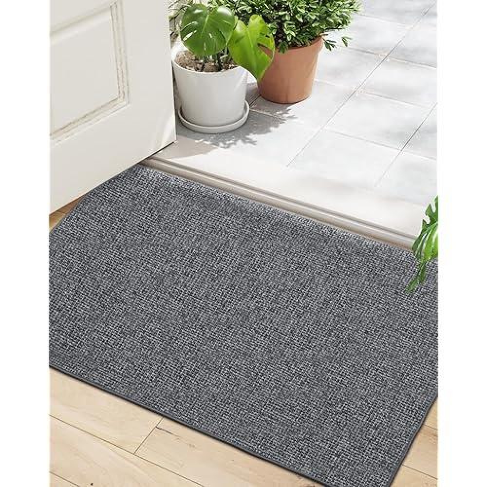 Lumi Indoor Doormat Low Profile Entryway Rug Ultrathin Non Slip Rubber Backing Welcome Mat Pet Friendly Stainresistant Door