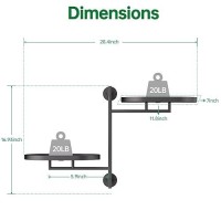 Yffsrjdj Rotating Window Plant Shelves For Multiple Plants Indoors 2-Tier Metal Corner Black Plant Stand Holder Floating Plant Shelf For Wall Windows Sill Gifts For Plant Lovers To Enhance Home Decor