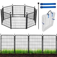 Adavin 48 Inh Garden Fence Panels 8 Panels Total 18 Ftl Heavy Duty Iron Metal Animal Barrier Fence Fencing For Garden Bed