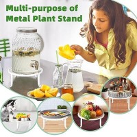 Plant Stands 5 Pack White Metal Plant Stand For Outdoor Indoor Plants Heavy Duty Flower Pot Stands For Multiple Plants Rustproof