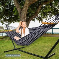 Suncreat Hammocks Double Hammock With Curved Spreader Bar Outdoor Camping Portable Hammock With Carrying Bag Tree Straps For