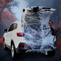 Joyin Trunk Or Treat Car Decorations Kit For Suv Halloween Decorations Outdoor Halloween Stretch Spider Web Decor Haunted House