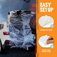 Joyin Trunk Or Treat Car Decorations Kit For Suv Halloween Decorations Outdoor Halloween Stretch Spider Web Decor Haunted House