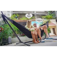 Gocan Double Hammock 2 Person Extra Large 330X150Cm Load Capacity 600Pound Canvas Cotton Hammock For Patio Porch Garden Backyard