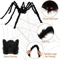 Apfity Halloween Spider Decorations  6 Pack Giant Spider Outdoor Decorations Set  Scary Hairy Realistic Large Spider Props For Indoor  Outdoor And Yard Party Creepy Decor