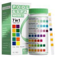 Aawipes Pool Test Strips 7 In 1 150 Strips Allnew 2024 Pool Ph Test Kit Super Accurate Water Hardness Acid Testing Kit Pool M