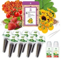 Flower Fruit Seed Pod Kit Compatible With Aerogarden 8 Pod Include Seed Marigolddwarf Sunflowershameplantstrawberrycherr