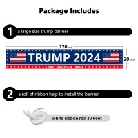 Probsin Trump 2024 Banner 120 X 20 Decorations Take America Back Blue Red Star America Yard Sign Flag Party Supplies Photo B